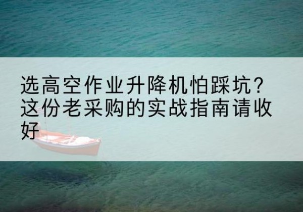 武江高空作业升降机厂家推荐-选高空作业升降机怕踩坑？这份老采购的实战指南请收好